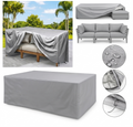 Capa Impermeável Retangular para Sofá Mesa Móveis Externos Preta e Cinza Telas Comfort