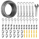 Kit instalação 72 peças - cabo de aço 35m - Telas Comfort