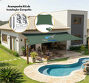 Retangular verde escuro com kit instalação completo - Telas Comfort